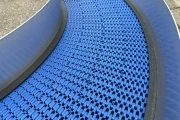 180 Ø curved conveyor 350 x 150 cm