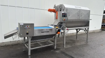 Sormac MS Combi hámozógép RLT-60/200 görgős ellenőrző szállítószalaggal