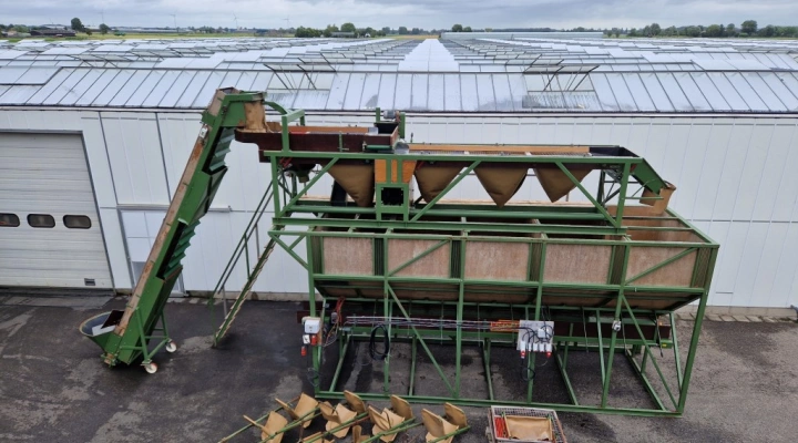 Schouten spruiten bunkersorteerder met zwenkelevator