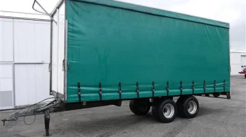 Bunk curtainsider transport trailer for 10 pallets
