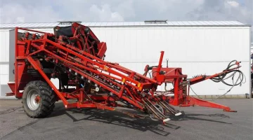 Dewulf 2 rangs tiré carotte batteuse avec ascenseur