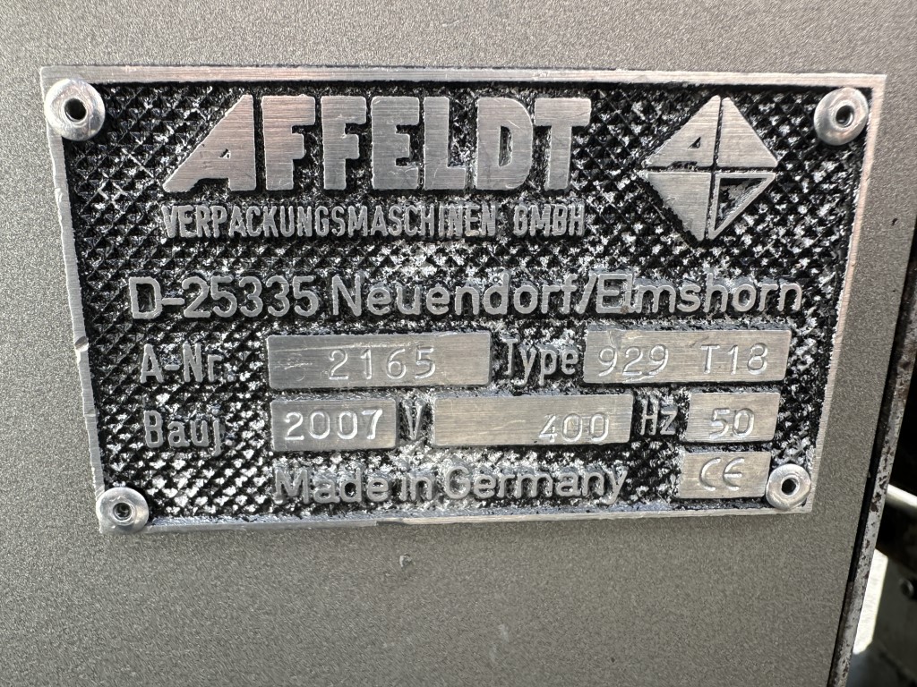 ������ ��� ������� ����� Affeldt 929T18 � ���������