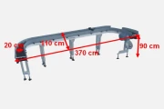 Ambaflex curved conveyor 20 cm wide 180°