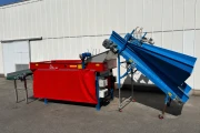 Asa-Lift BS-100 with feed bunker and transverse discharge conveyor