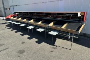 Aweta E8 cucumber sorting machine with box lift and roller conveyor