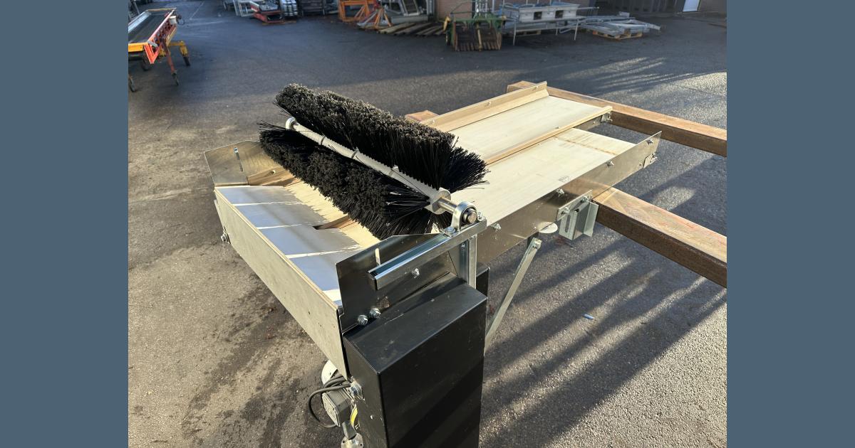 Aweta Feeding belt transportband 2 rijstroken 33 cm • Duijndam Machines