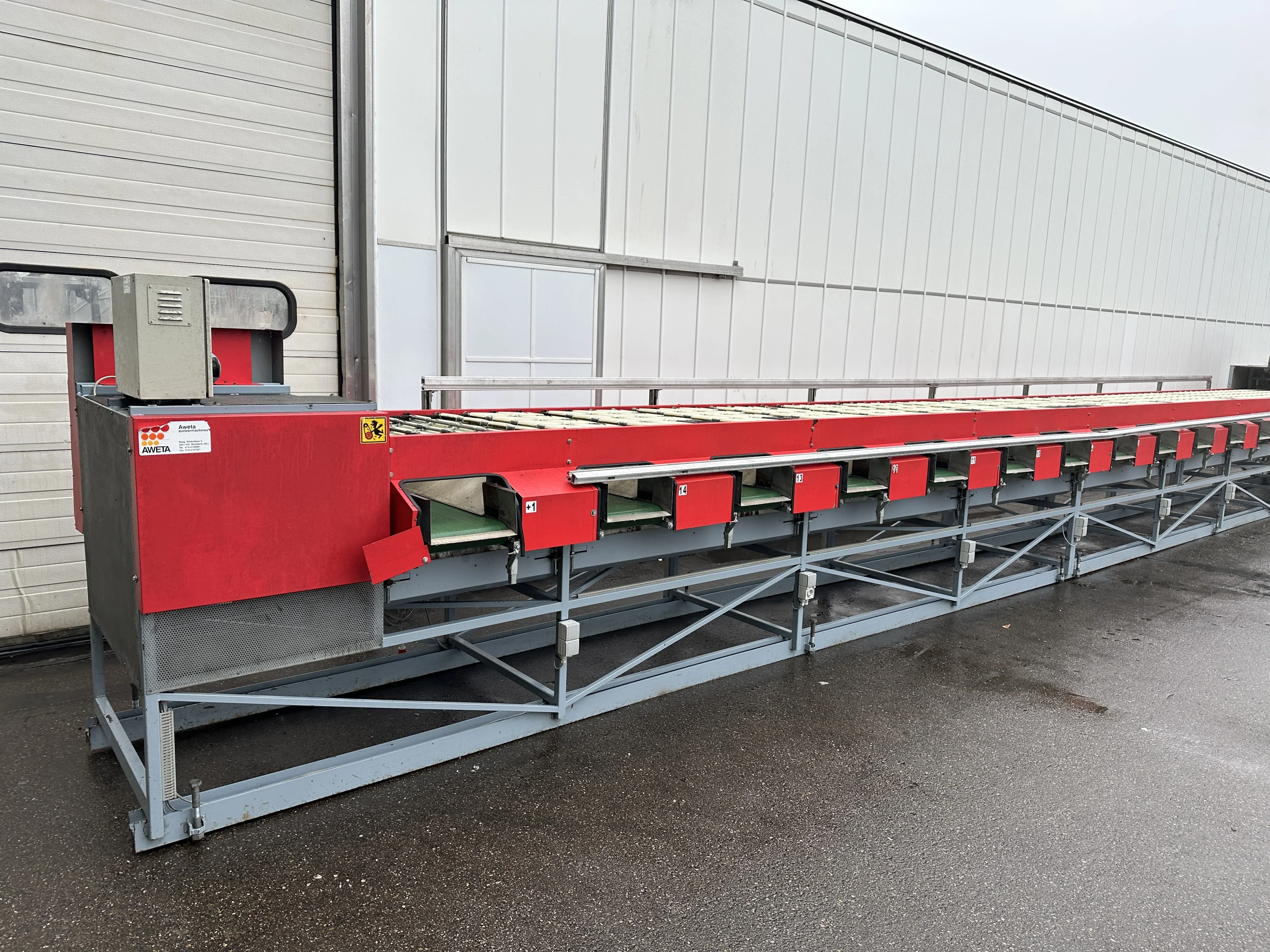 Aweta GM4-14 clasificadora de pimientos • Duijndam Machines