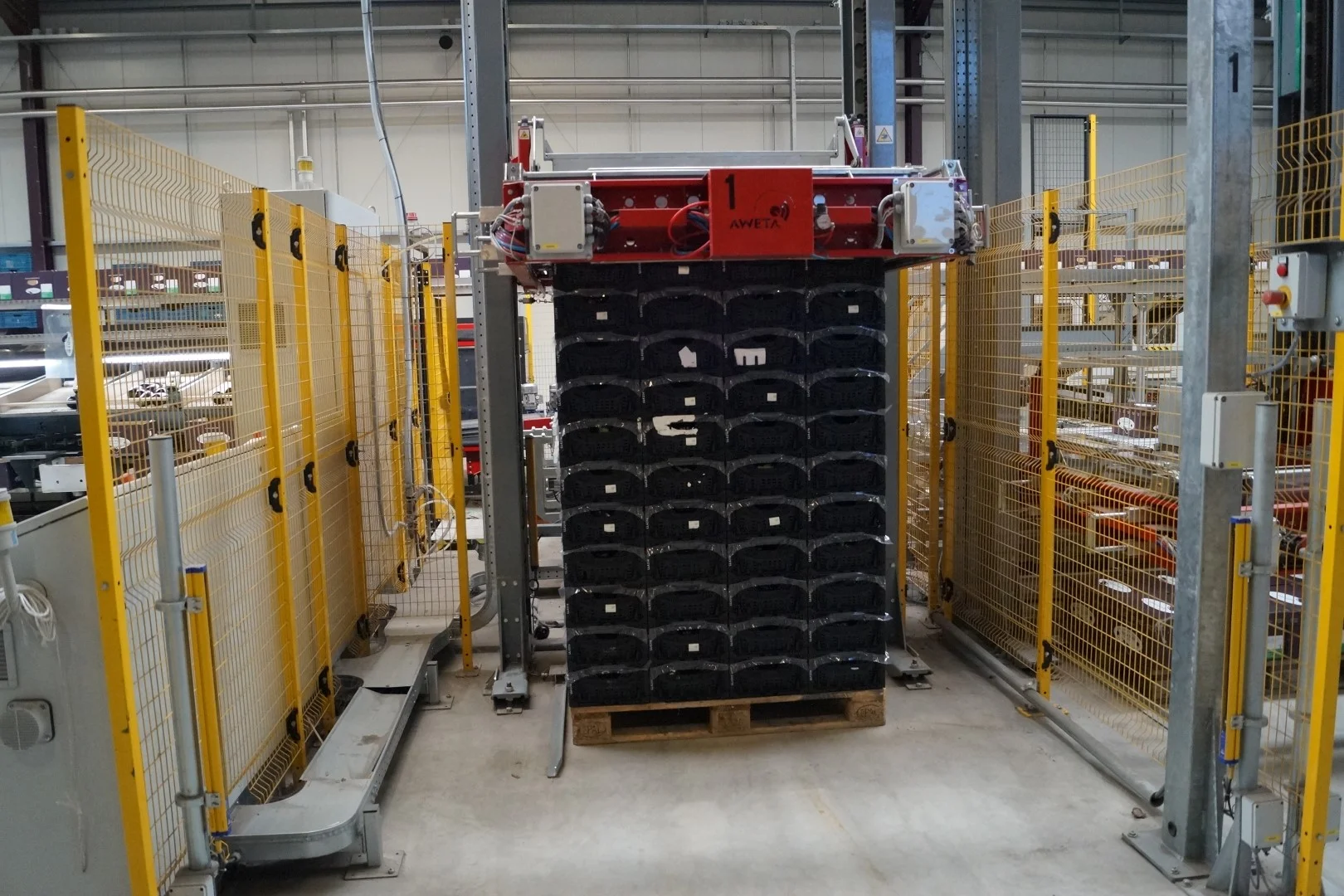 Aweta plate palletizer • Duijndam Machines