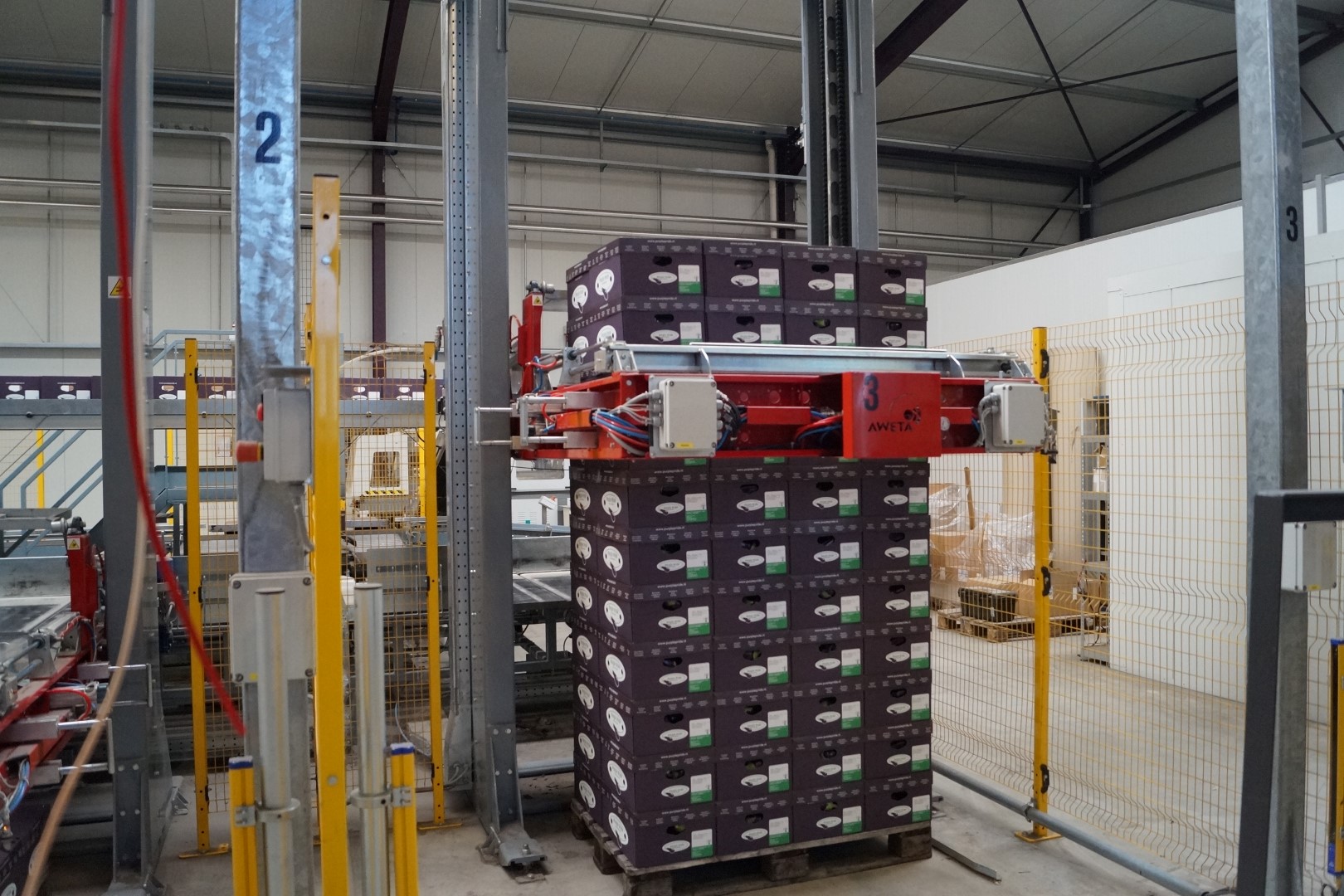 Aweta plate palletizer • Duijndam Machines