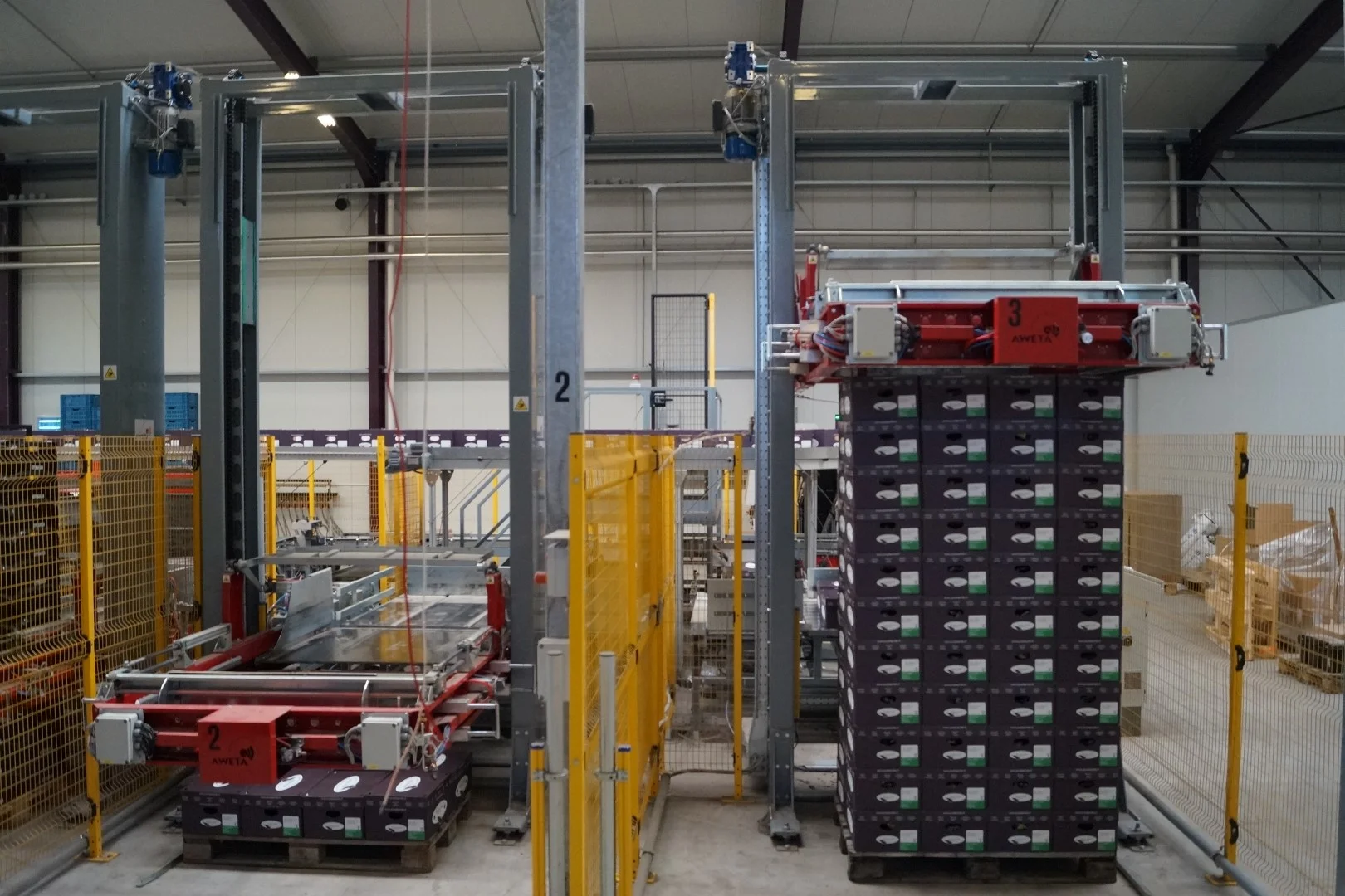 Aweta plate palletizer • Duijndam Machines