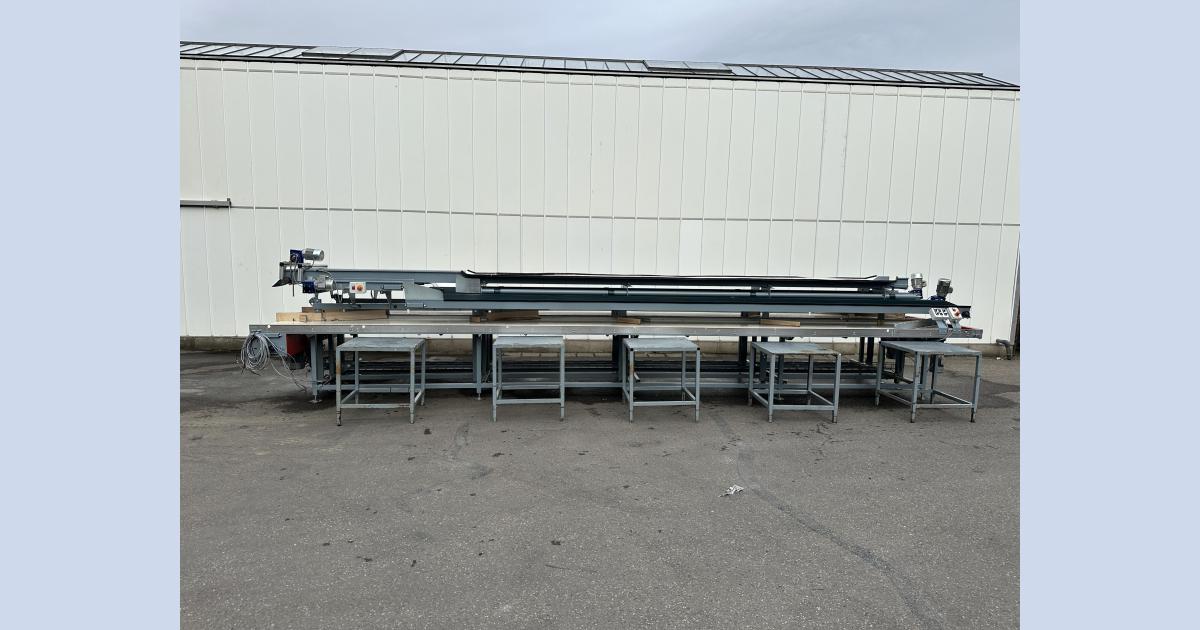 Aweta production and packaging line double packing conveyor • Duijndam ...
