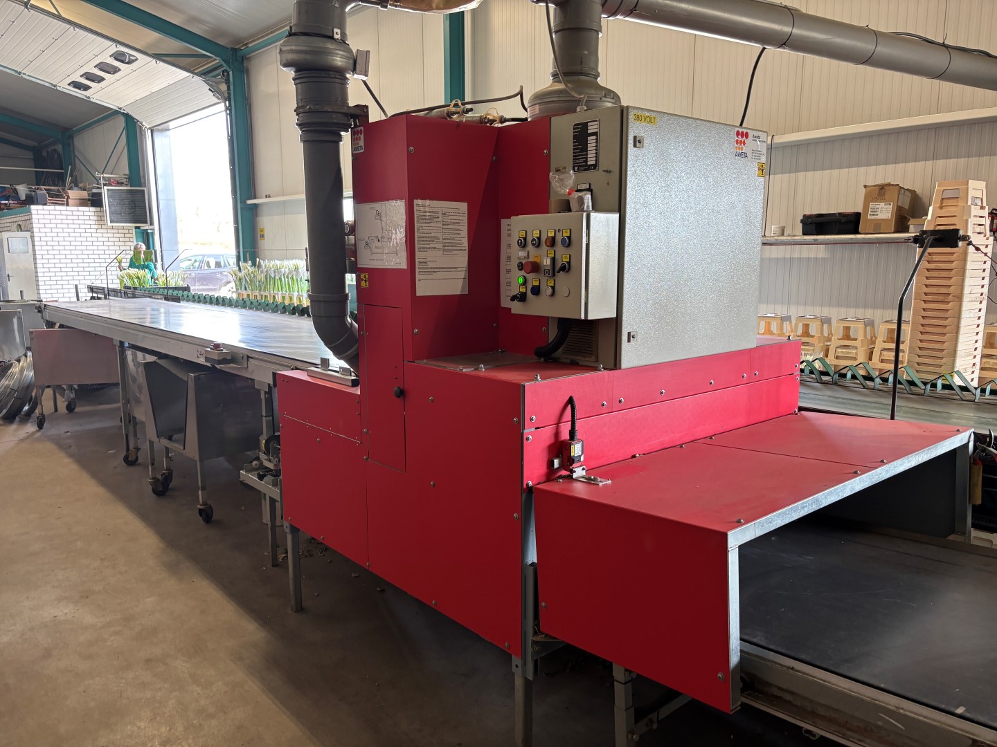 Aweta TRS-6 clasificadora de rosas con sellador y compresor • Duijndam ...