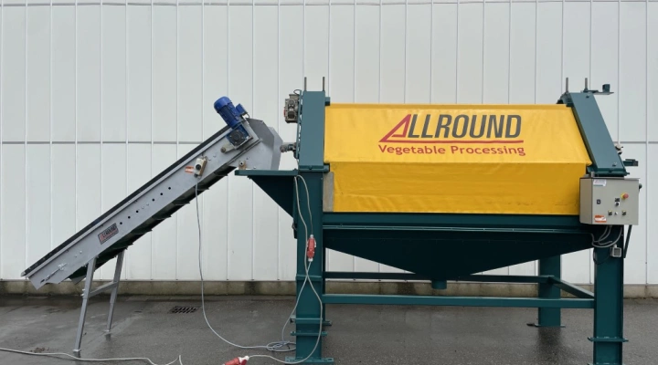 Allround barrel washing machine for carrots bulbs and potatoes