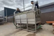 Barrel washing machine stainless steel 400 x 120 cm