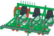 Technical drawing of Basrijs leek planting machine