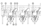 Technical drawing of Basrijs leek planting machine