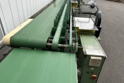 Bercomex flower processing machine with 3 binders and collection conveyor