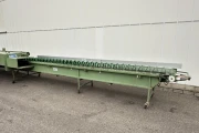 Bercomex flower processing machine with 3 binders and collection conveyor