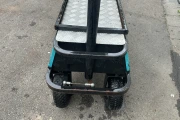 Berg electro transport trolley on pneumatic tires with mechanical scissor.