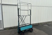 Berg electro transport trolley on pneumatic tires with mechanical scissor.