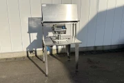 Bizerba Stainless steel working table with 2 Bizerba BT scales