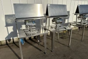 Bizerba Stainless steel working table with 2 Bizerba BT scales