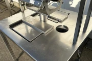 Bizerba Stainless steel working table with 2 Bizerba BT scales