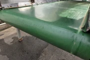 Box tipper 205 cm max with hopper and bottom conveyor