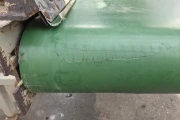 Box tipper 205 cm max with hopper and bottom conveyor
