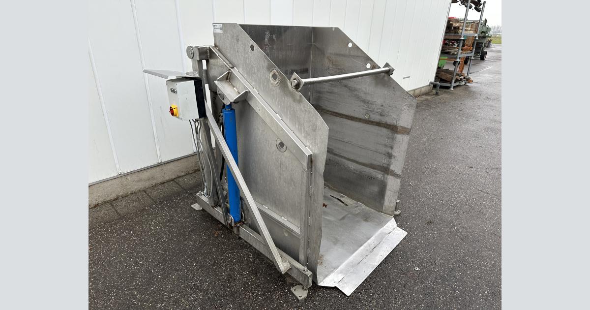 Box tipper stainless steel, max 99 cm • Duijndam Machines
