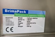 Brimapack Vepack 200-PHH flowpack for cabbage with labeling machine with printer