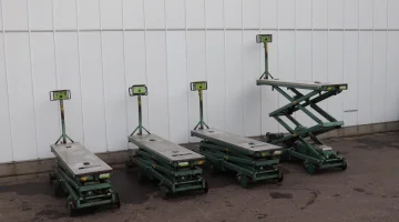 Buitendijk & Slaman carrello elevatori electro con doppia forbice idraulica, cingolo da 50 cm