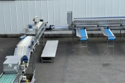 Christiaens asparagus sorting machine on thicknes with washer
