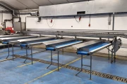 Christiaens asparagus sorting machine on thicknes with washer