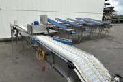 Christiaens asparagus sorting machine on thickness with washing machine