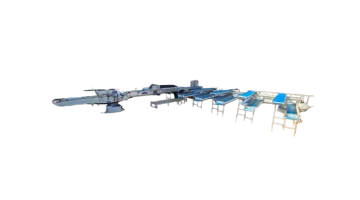 Christiaens clasificadora de espárragos en gruesos con lavadora