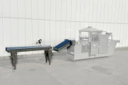 Christiaens Feeding conveyor elevator for cucumber sealer