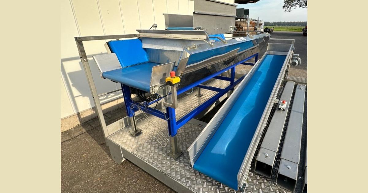 CMSA dosing hopper 300 x 70 with side conveyors and cross conveyor 80 x ...