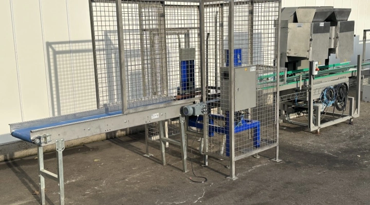 CMSA destacker and CMSA box filler with conveyor belt 195 x 41.5 cm