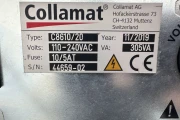Collamat 8600 labelling machine top and bottom printing and labeling with conveyor belt