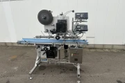 Collamat 8600 labelling machine top and bottom printing and labeling with conveyor belt