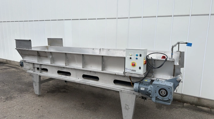 Conveyor stainless steel hopper belt 410 x 100 cm