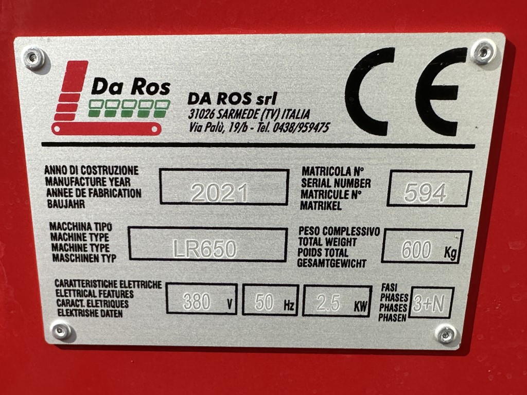 Da Ros LR650 �����a ��� ������ � ����� � ���������� �������, ���������� �����, ���������������, ������� � ����������