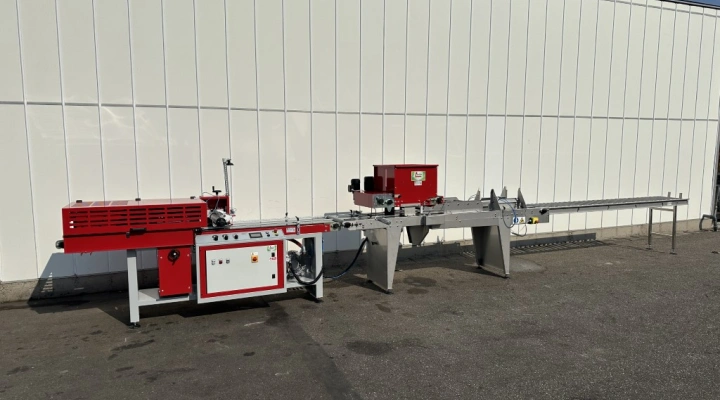 Da Ros LR650 tray seeding machine with drum seeder, hole pusher, spreader, watering and stacker