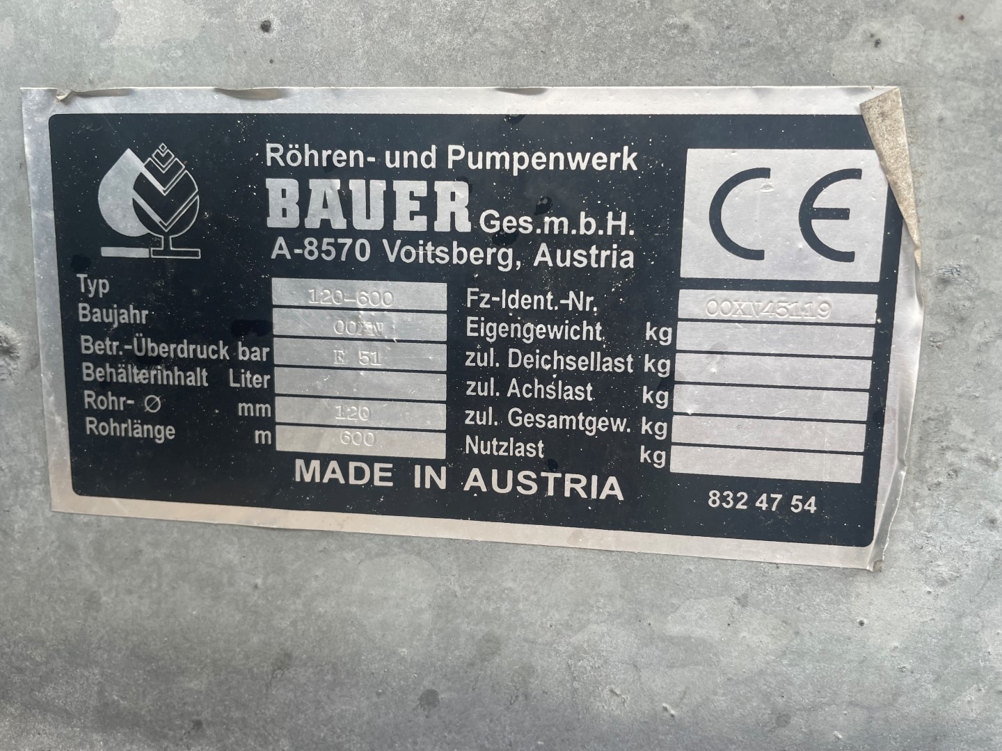 ������� ��� �������������� ������ Bauer Rainstar E51 120-600
