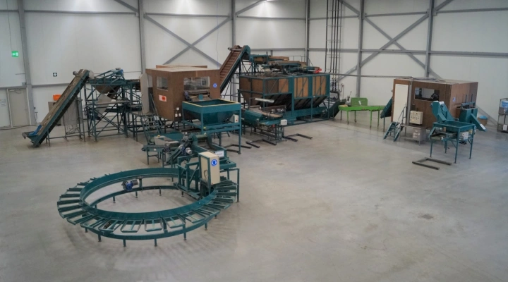 Demco bunker sortieranlage fur kartoffeln