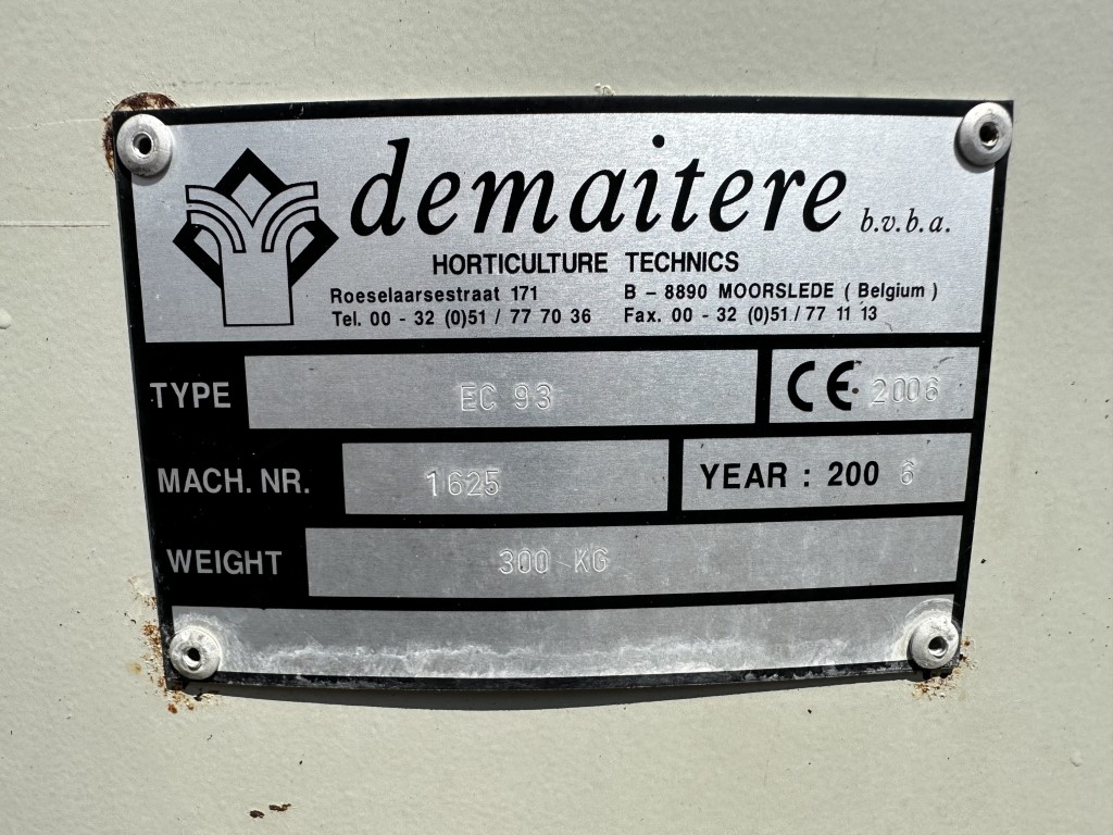 Demtec Demaitere EC93 filling machine for trays