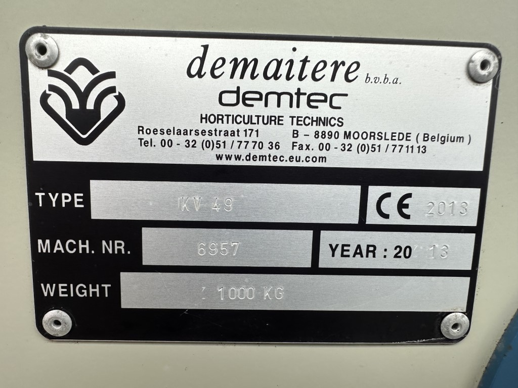 ������ ��� ���������� ������ Demtec Demaitere KV49
