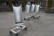 Devette aluminium pipe rail trolleys for roses and cutflowers image 1