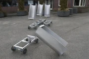 Devette aluminium pipe rail trolleys for roses and cutflowers image 2